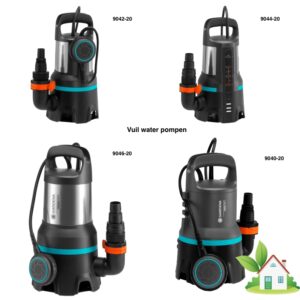 Wanneer een bouwput vol is gelopen na een storm of uw tuinvijver weer moet worden leeggepomp